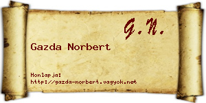 Gazda Norbert névjegykártya