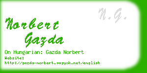 norbert gazda business card